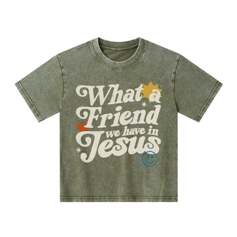 What Friend We Have In Jesus Christian Washed Kid T-Shirt