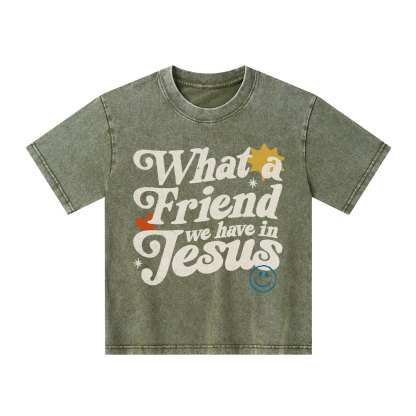 What Friend We Have In Jesus Christian Washed Kid T-Shirt