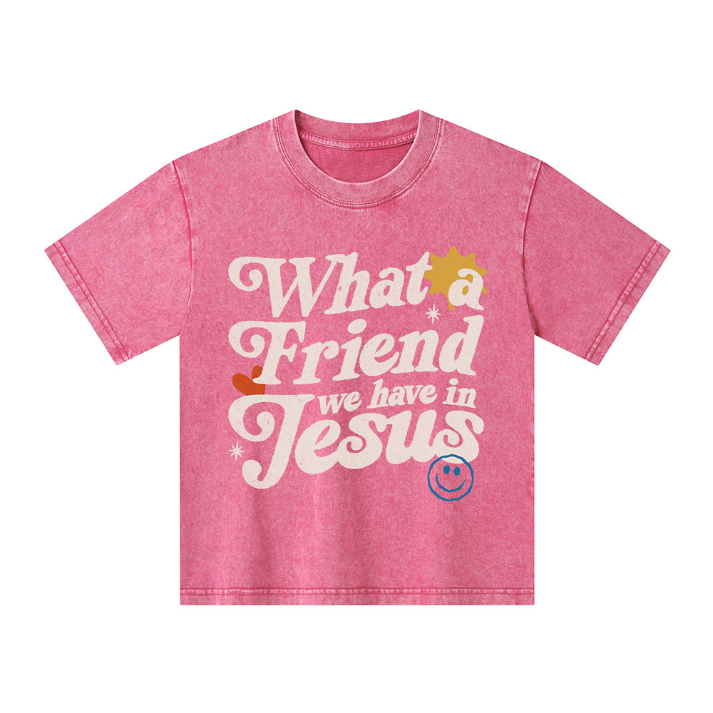What Friend We Have In Jesus Christian Washed Kid T-Shirt
