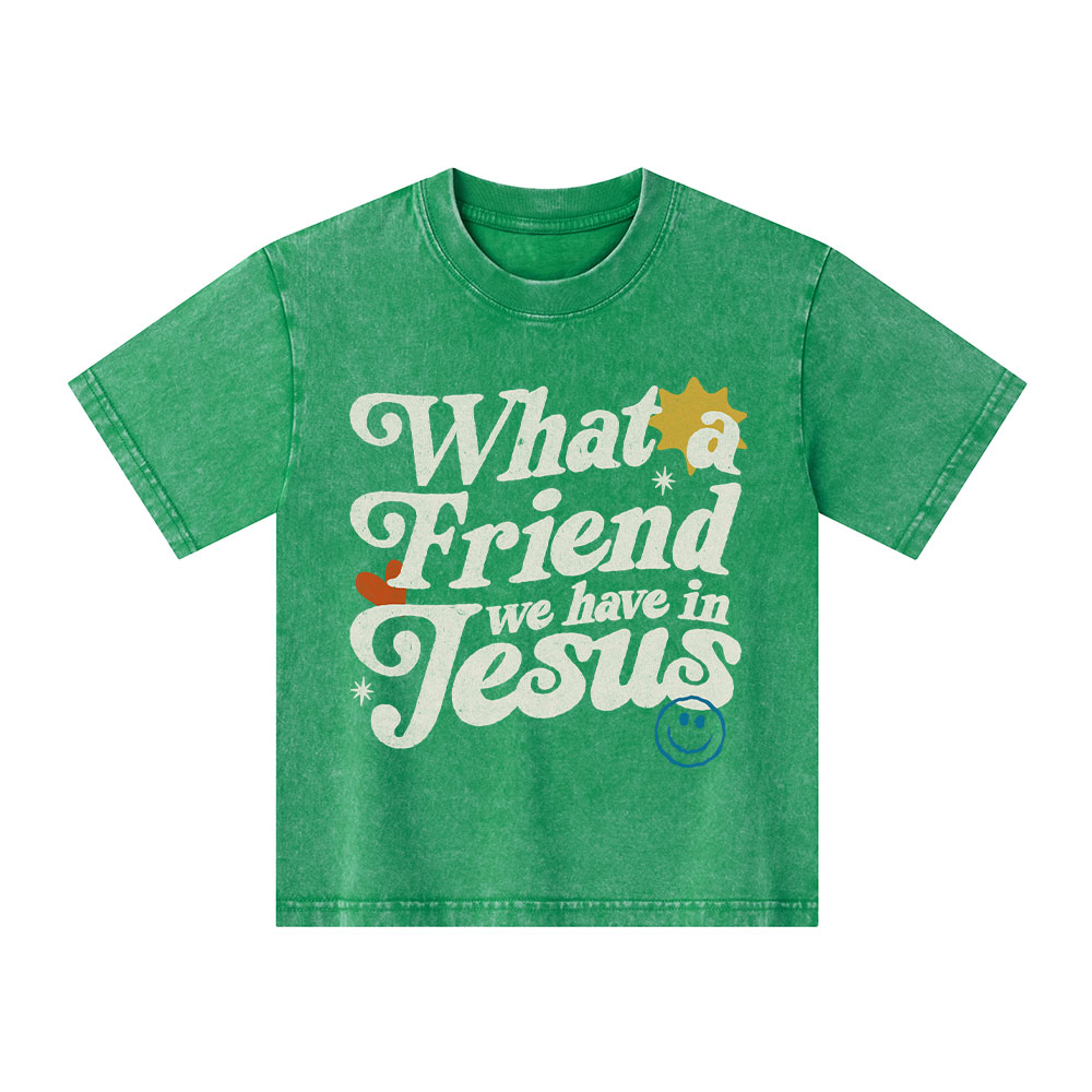 What Friend We Have In Jesus Christian Washed Kid T-Shirt