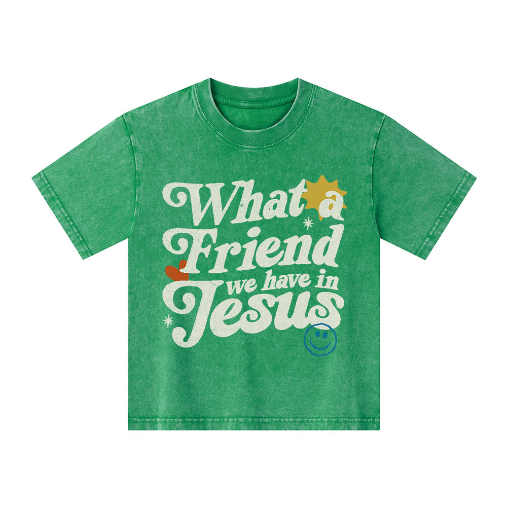 What Friend We Have In Jesus Christian Washed Kid T-Shirt