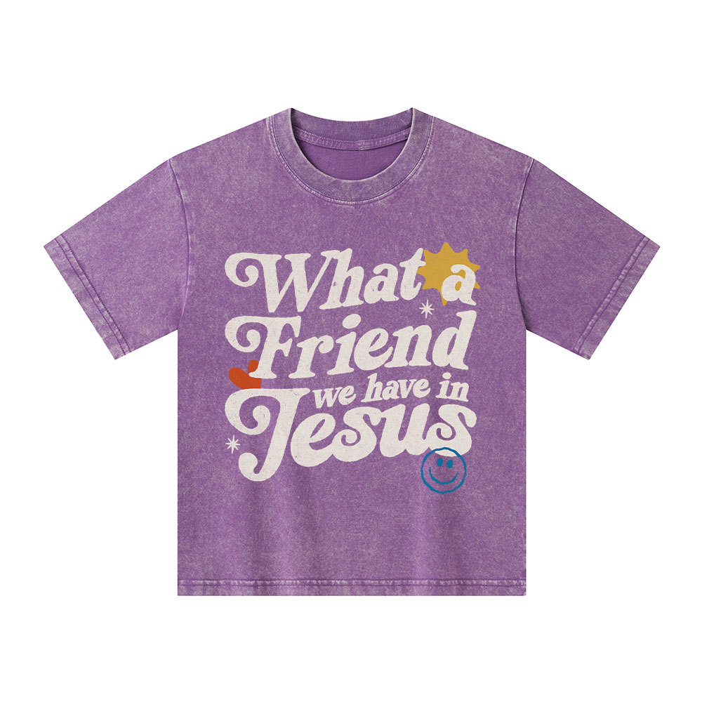 What Friend We Have In Jesus Christian Washed Kid T-Shirt