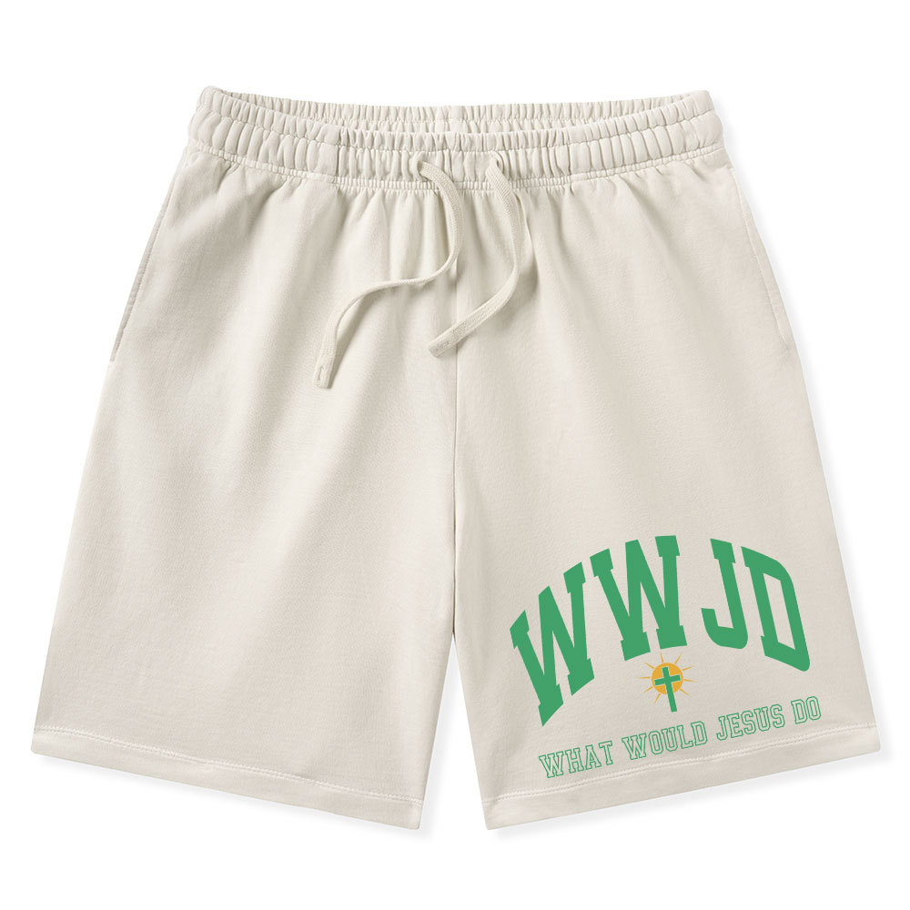 What Would Jesus Do Christian Washed Shorts