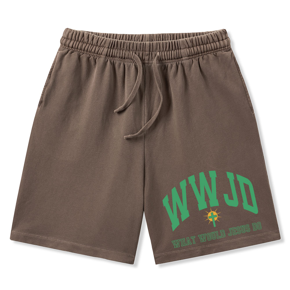 What Would Jesus Do Christian Washed Shorts