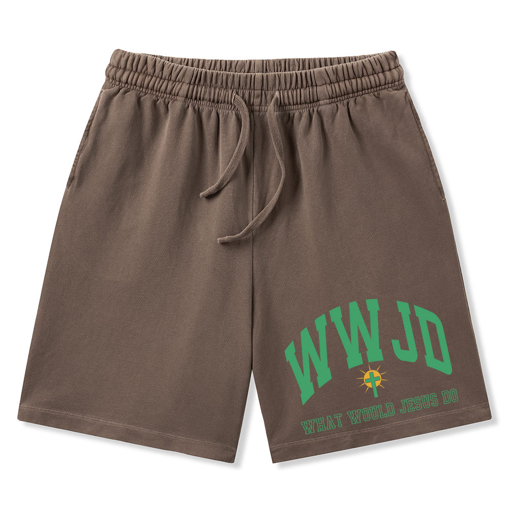 What Would Jesus Do Christian Washed Shorts