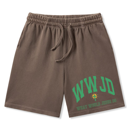 What Would Jesus Do Christian Washed Shorts