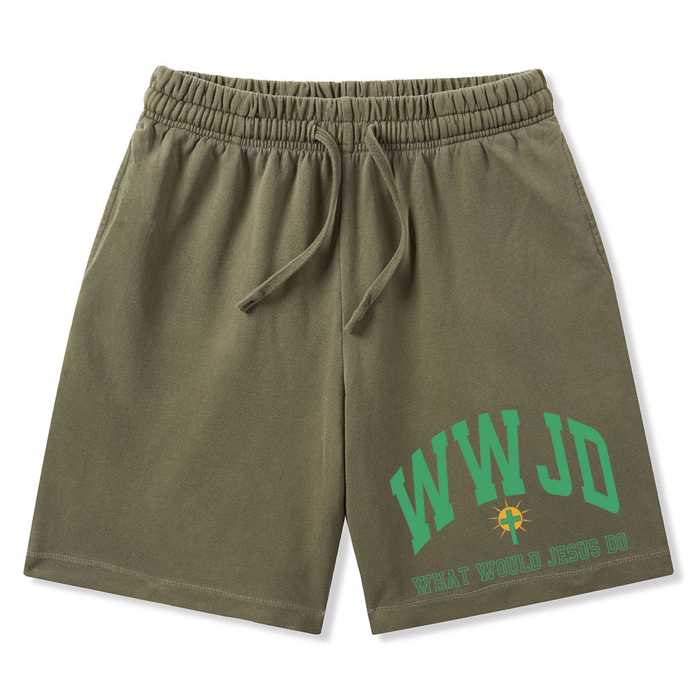 What Would Jesus Do Christian Washed Shorts