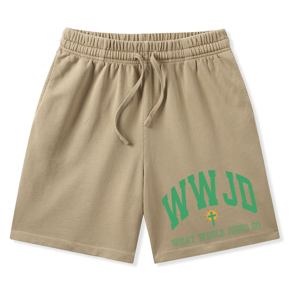 What Would Jesus Do Christian Washed Shorts