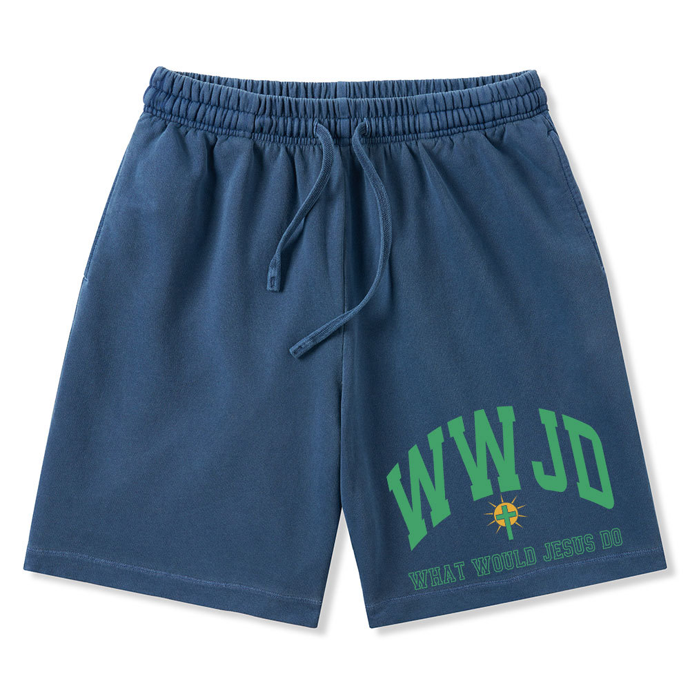 What Would Jesus Do Christian Washed Shorts