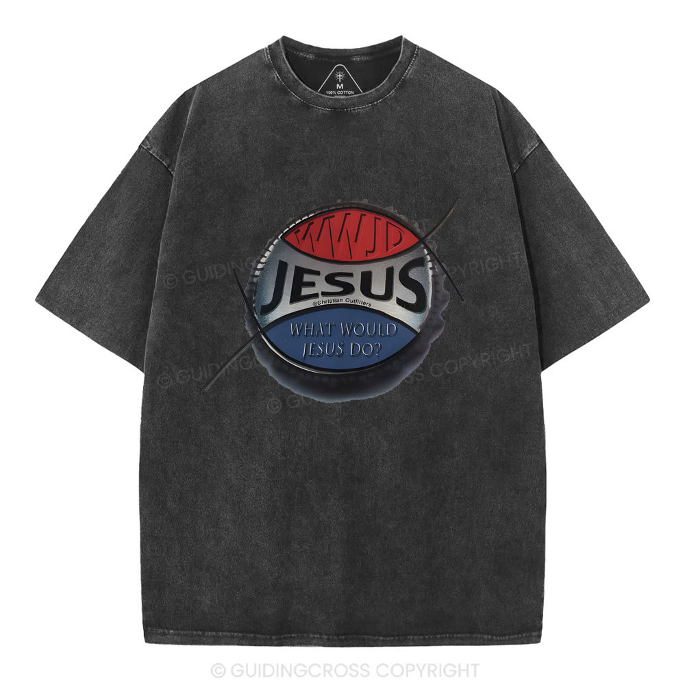 What Would Jesus Do Christian Washed T-Shirt