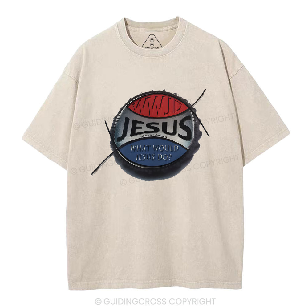 What Would Jesus Do Christian Washed T-Shirt