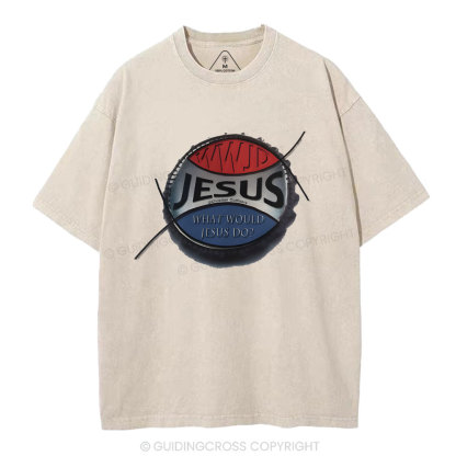What Would Jesus Do Christian Washed T-Shirt
