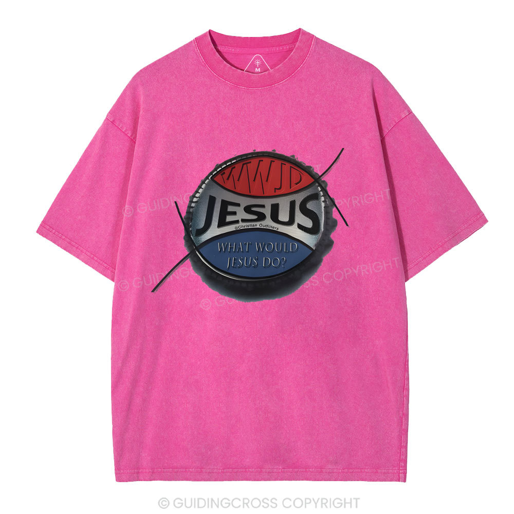What Would Jesus Do Christian Washed T-Shirt