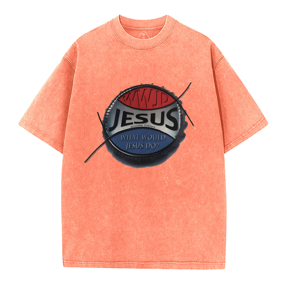 What Would Jesus Do Christian Washed T-Shirt