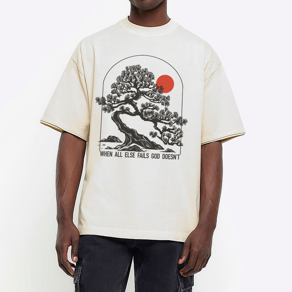 When All Else Fails God Doesnt Christian Washed T-Shirt