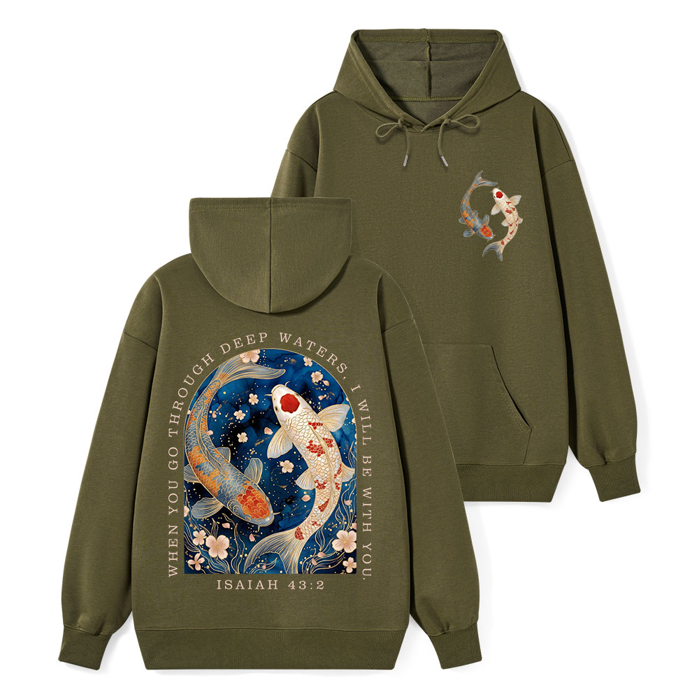 When You Go Through Deep Water Classic Christian Hoodie
