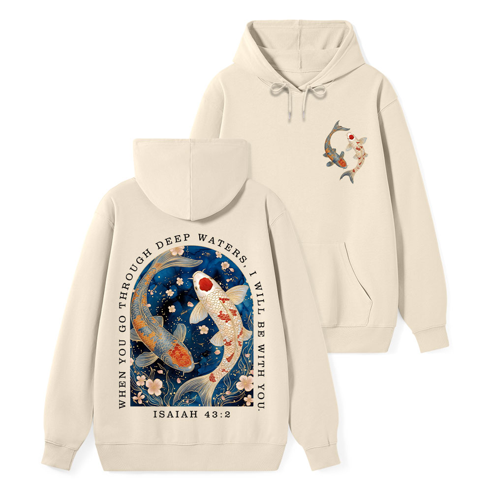 When You Go Through Deep Water Classic Christian Hoodie