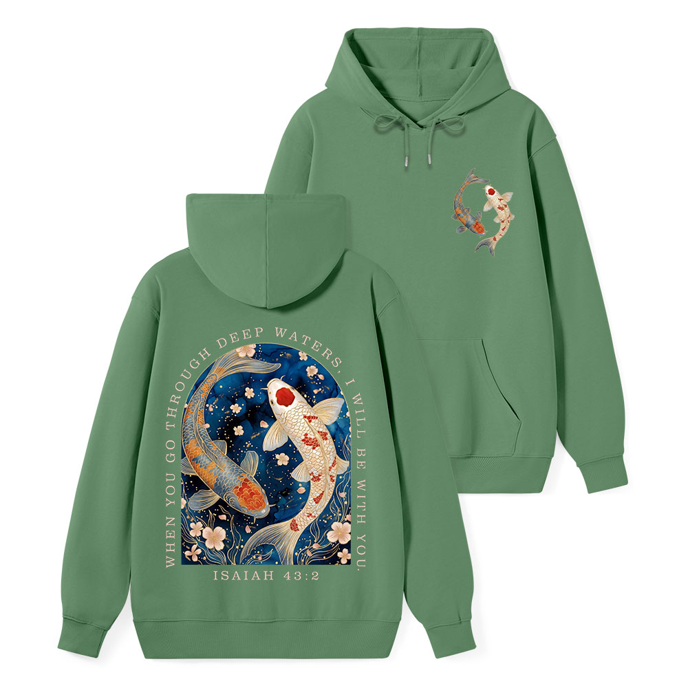 When You Go Through Deep Water Classic Christian Hoodie