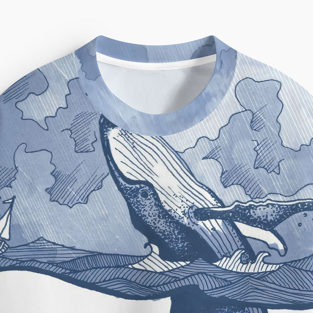 When You Go Through Deep Water Oversized All-Over Print Christian T-Shirt