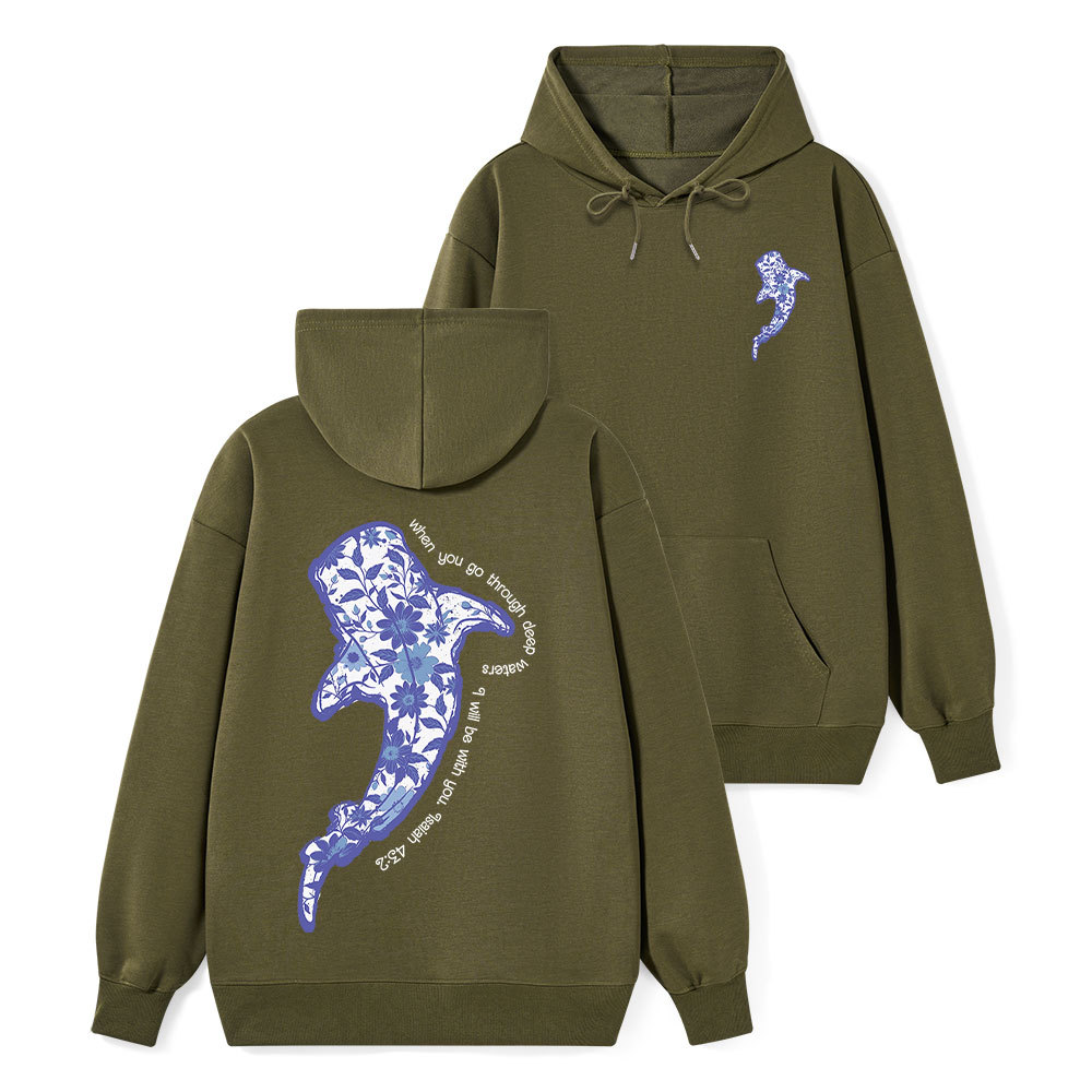 When You Go Through Deep Waters Christian Classic Hoodie
