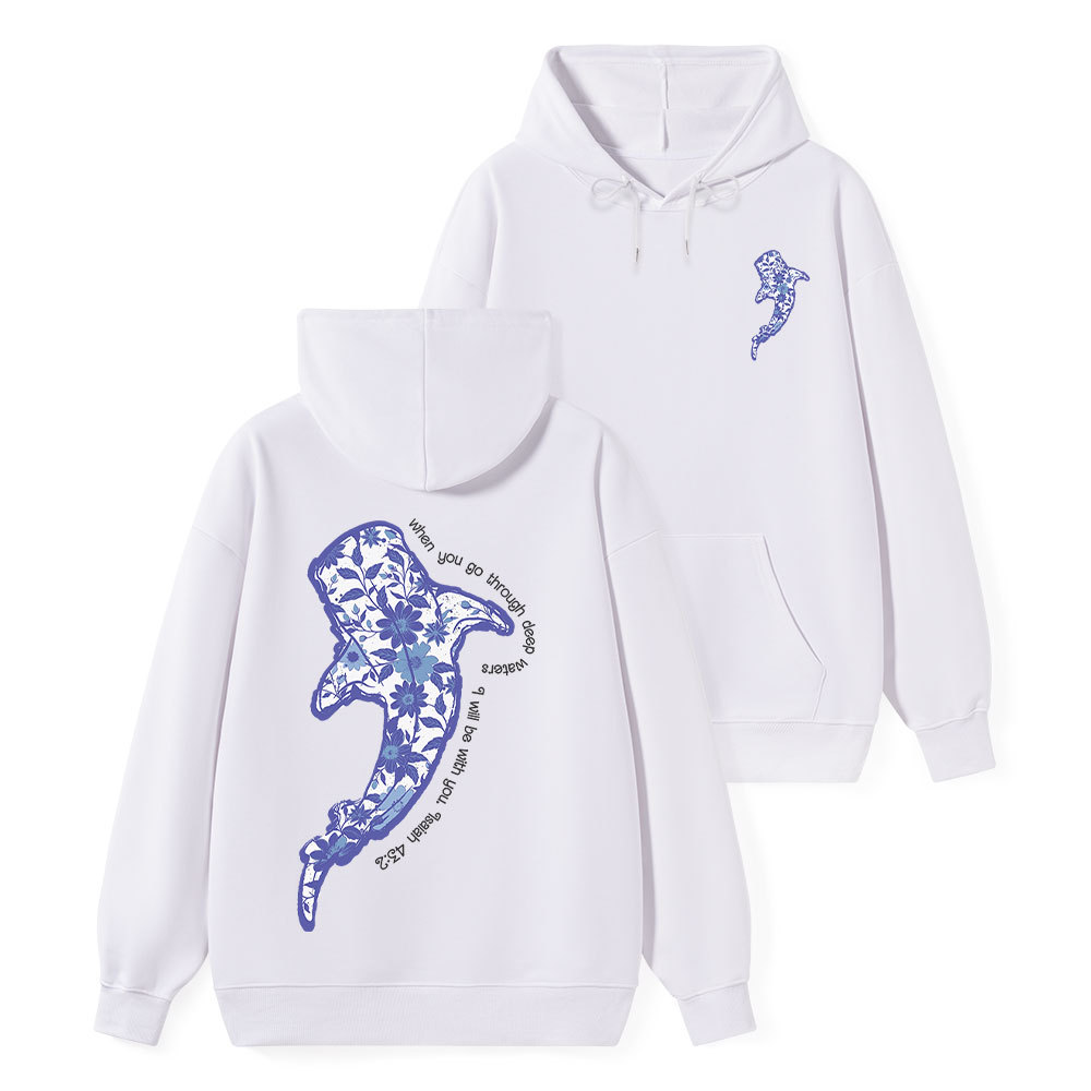 When You Go Through Deep Waters Christian Classic Hoodie