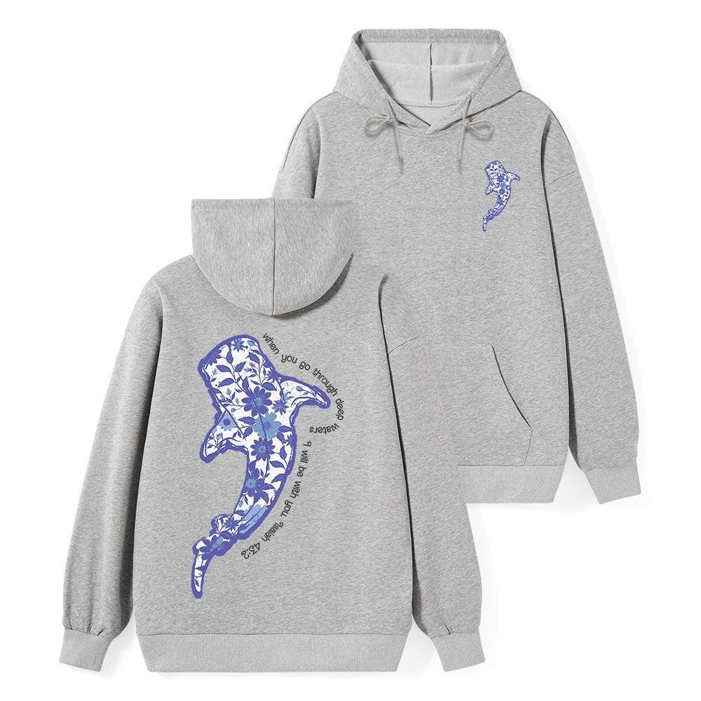 When You Go Through Deep Waters Christian Classic Hoodie