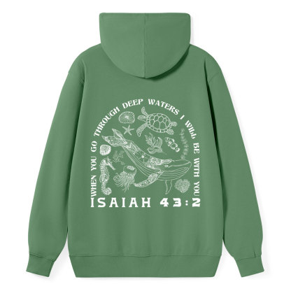 When You Go Through Deep Waters Christian Classic Hoodie