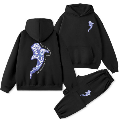 When You Go Through Deep Waters Christian Fleece Hoodie Set