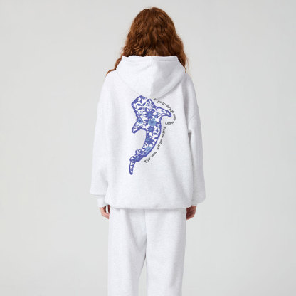 When You Go Through Deep Waters Christian Fleece Hoodie Set