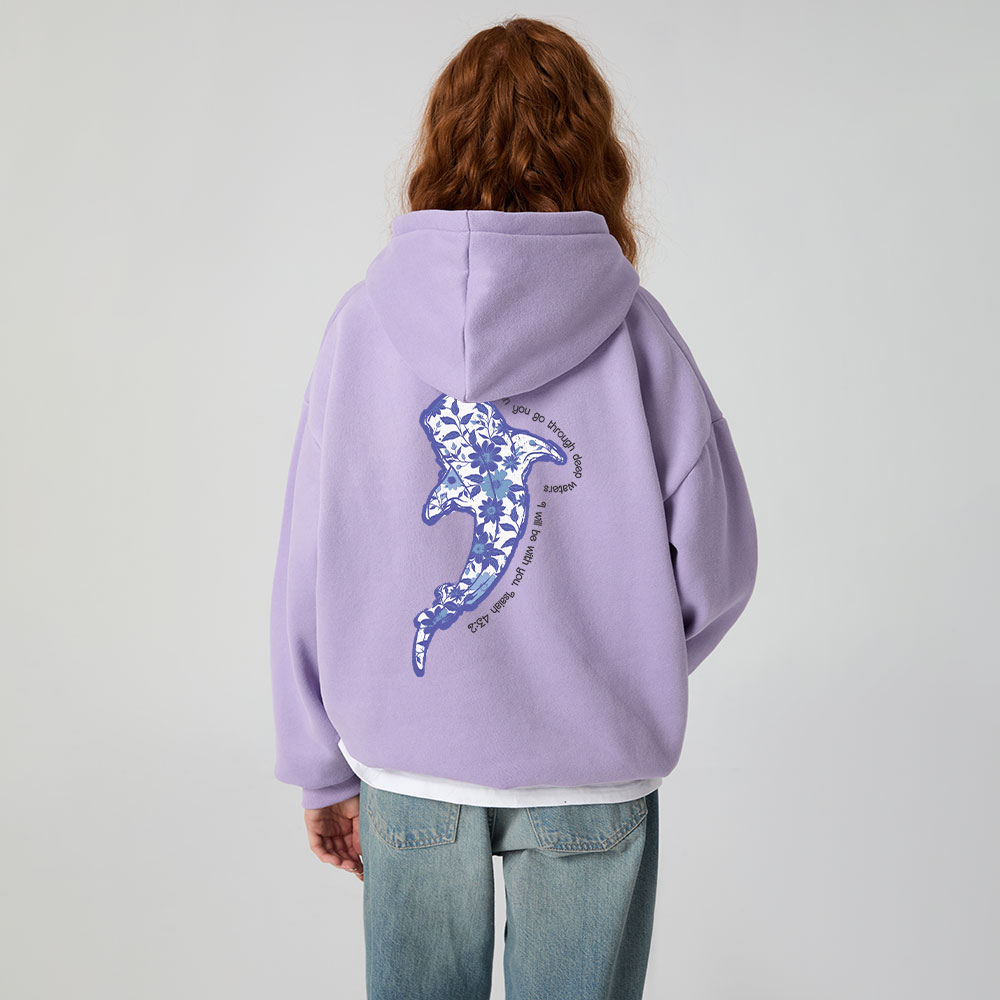 When You Go Through Deep Waters Christian Fleece Hoodie Set