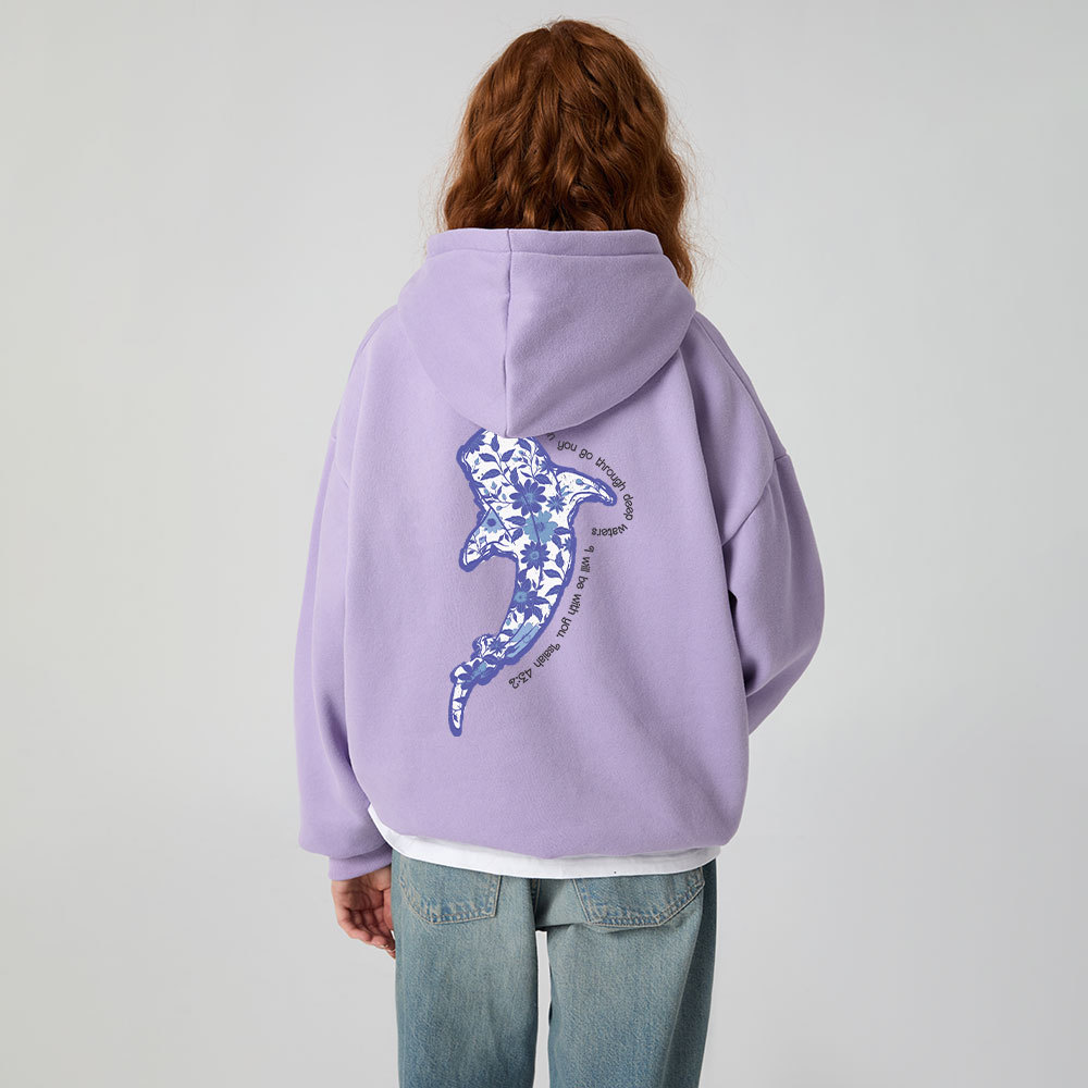 When You Go Through Deep Waters Christian Fleece Hoodie Set