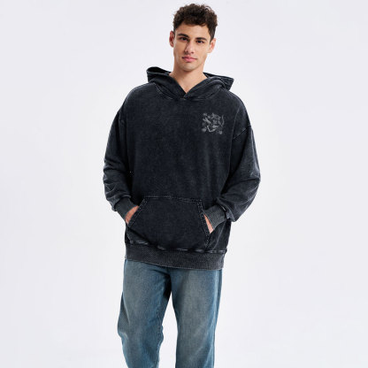 When You Go Through Deep Waters Christian Washed Hoodie