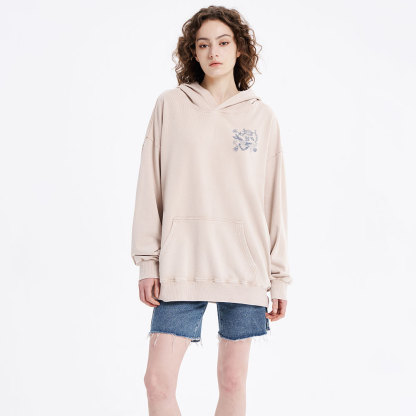 When You Go Through Deep Waters Christian Washed Hoodie