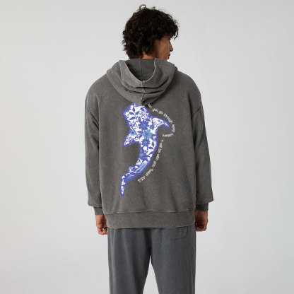 When You Go Through Deep Waters Christian Washed Hoodie