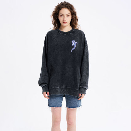 When You Go Through Deep Waters Christian Washed Sweatshirt