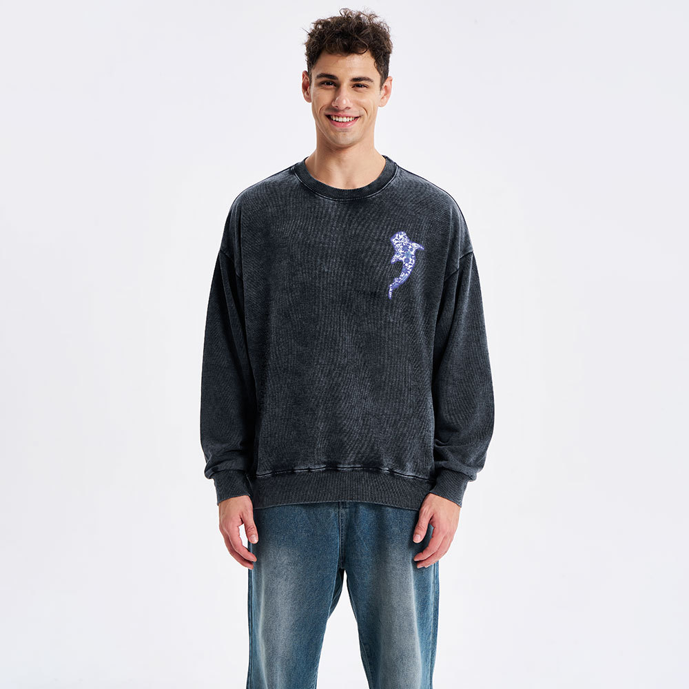 When You Go Through Deep Waters Christian Washed Sweatshirt