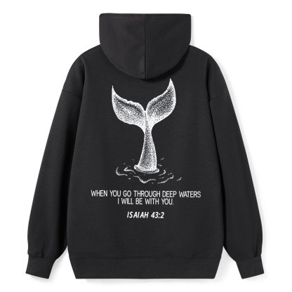 When You Go Through Deep Waters Classic Christian Hoodie