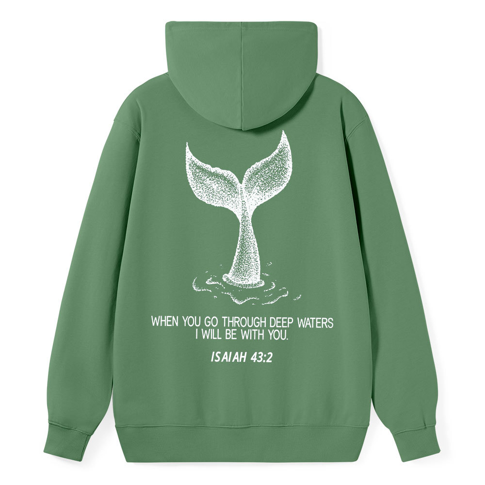 When You Go Through Deep Waters Classic Christian Hoodie