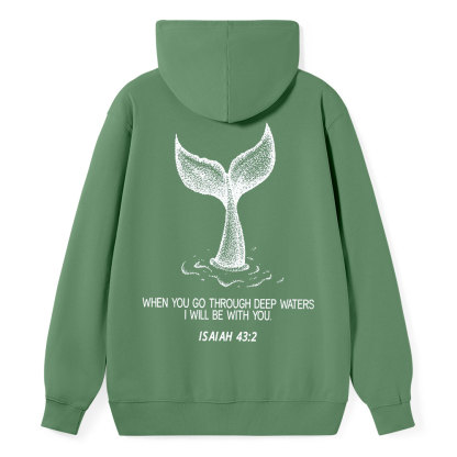 When You Go Through Deep Waters Classic Christian Hoodie