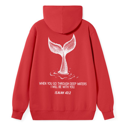 When You Go Through Deep Waters Classic Christian Hoodie