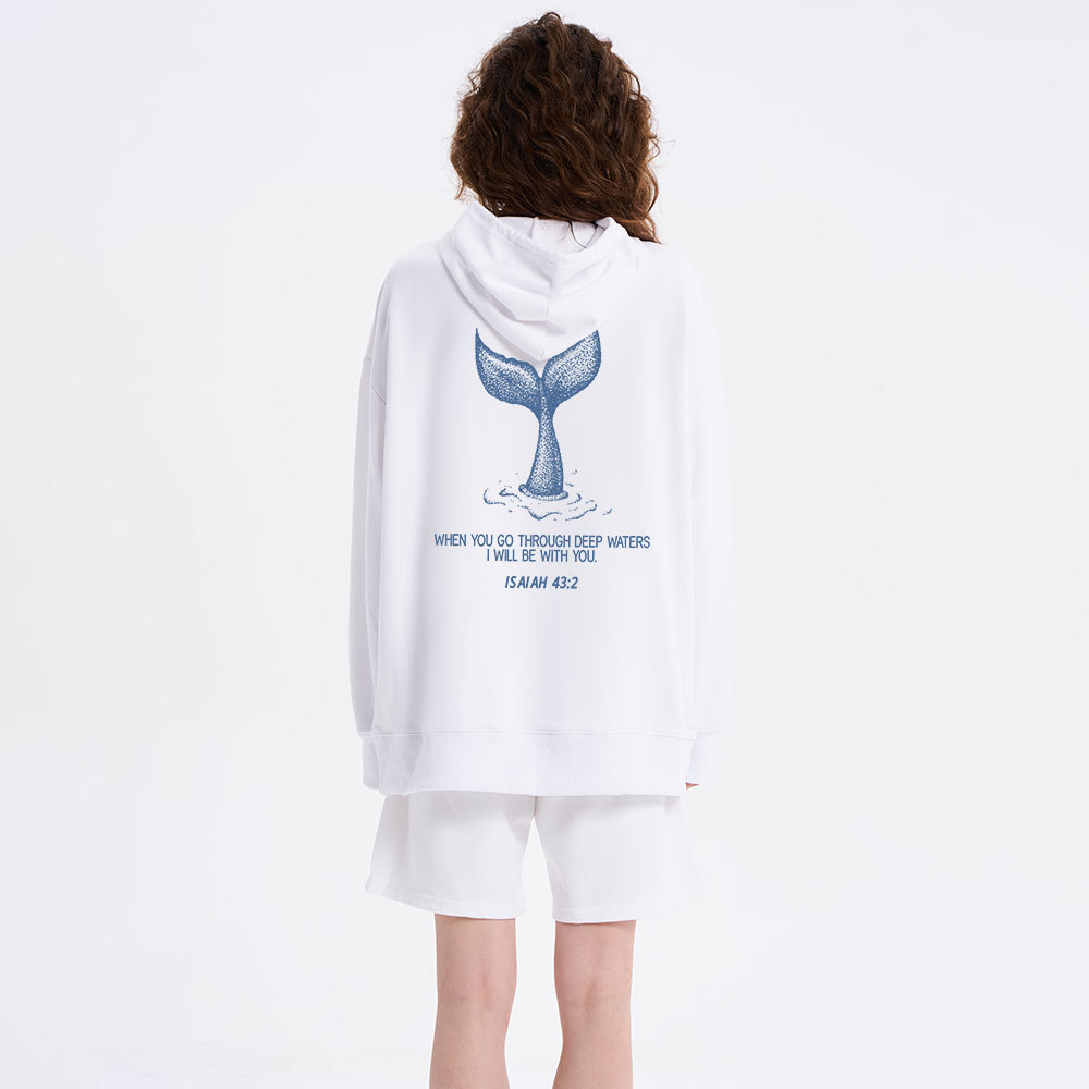 When You Go Through Deep Waters Classic Christian Hoodie