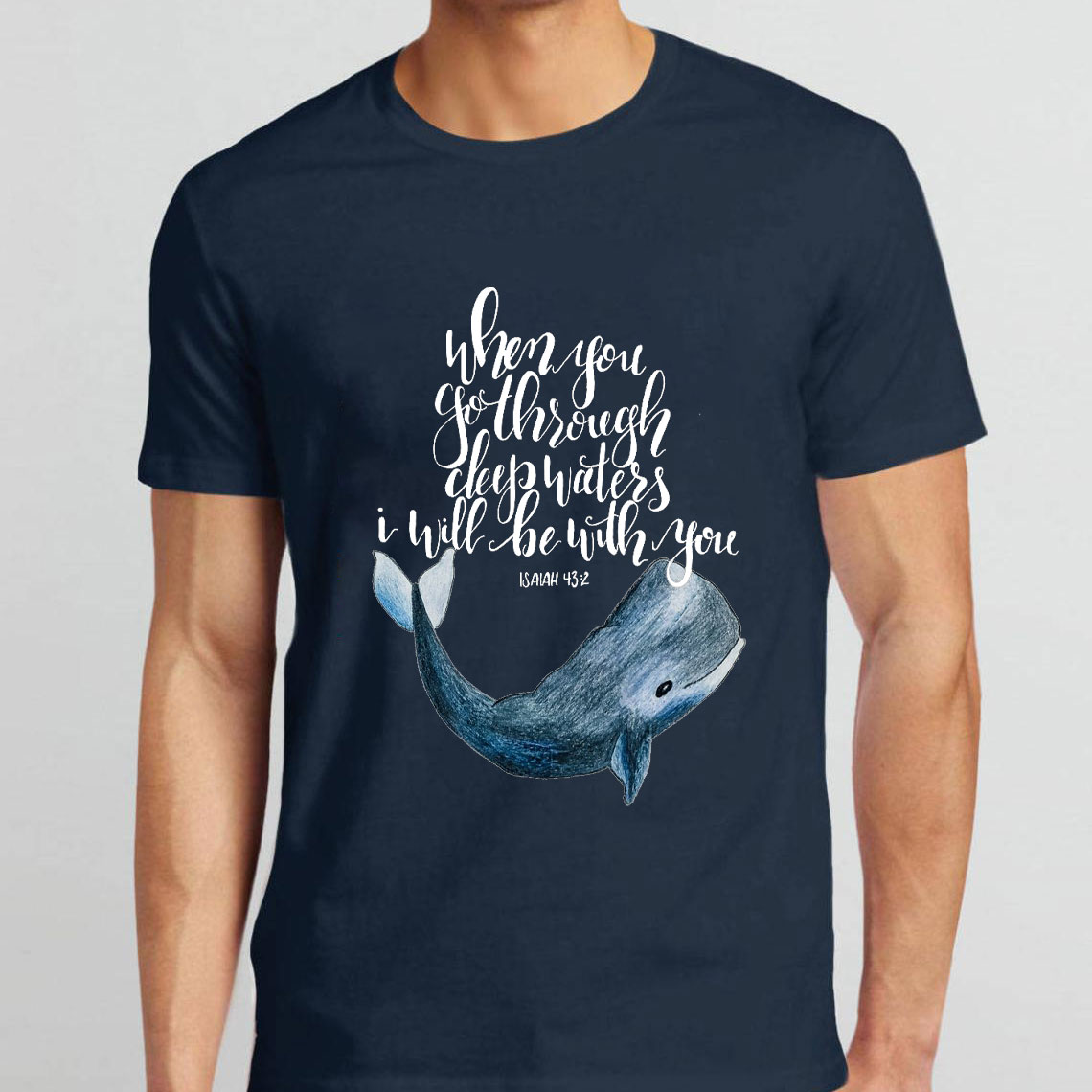 When You Go Through Deep Waters I Will Be With You Christian T-Shirt