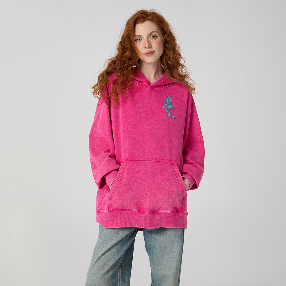 When You Go Through Deep Waters Whale Classic Christian Washed Hoodie