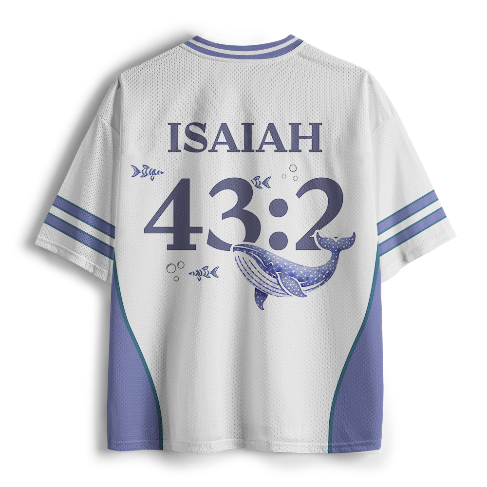 When You Go Through Deepl Waters Christian Mesh Jersey