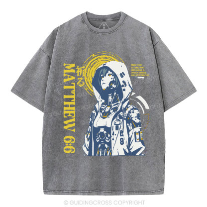When You Pray Christian Washed T-Shirt