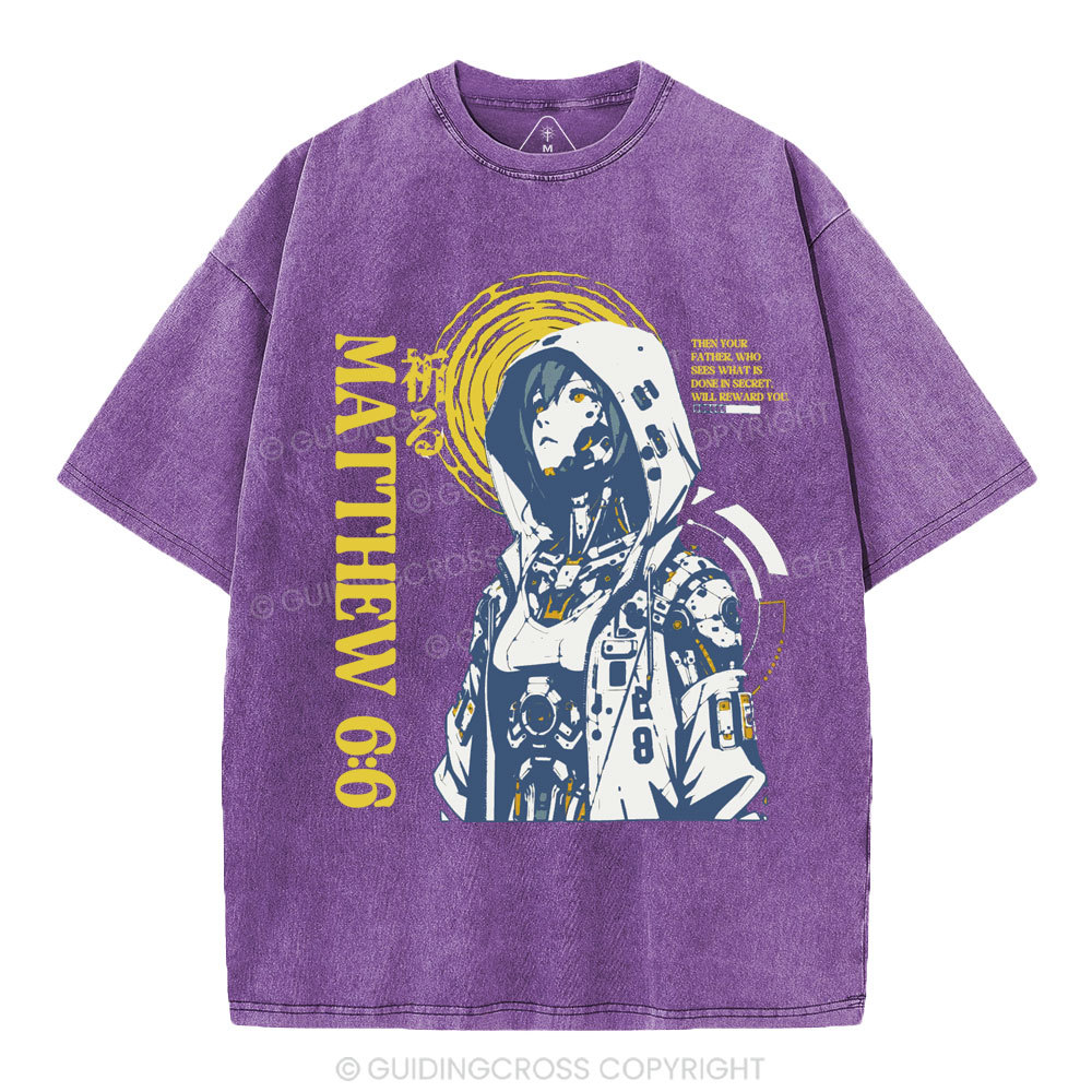 When You Pray Christian Washed T-Shirt