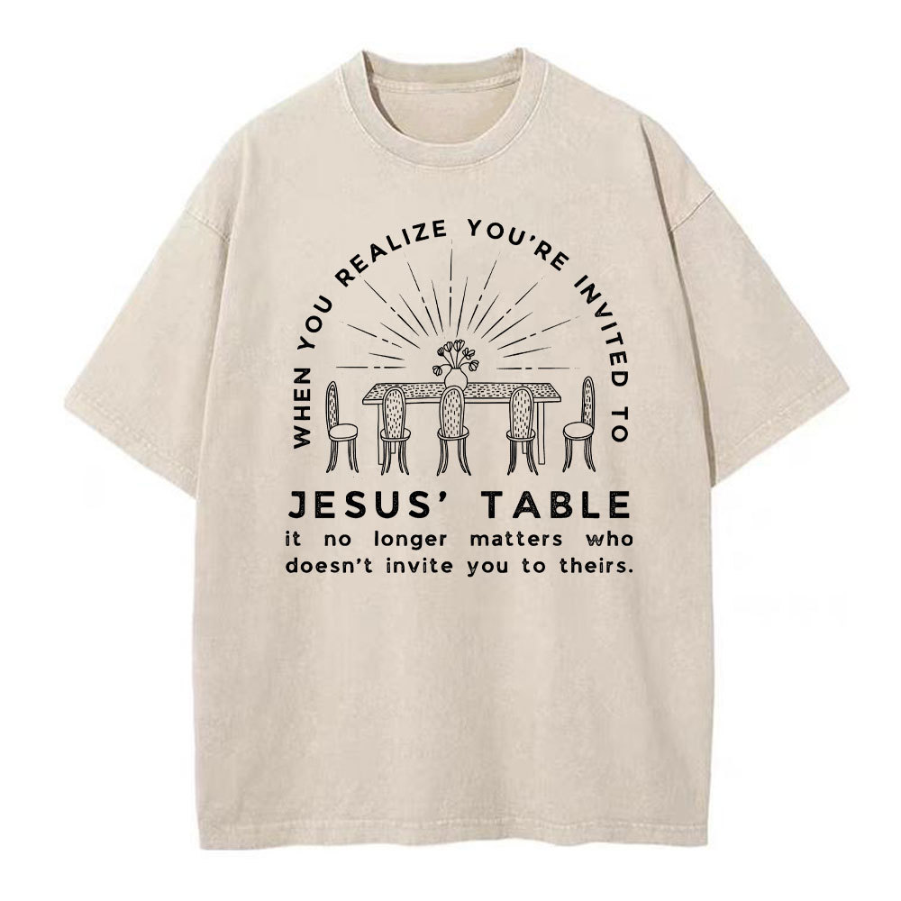 When You Realize You're Invited To Christian Washed T-Shirt