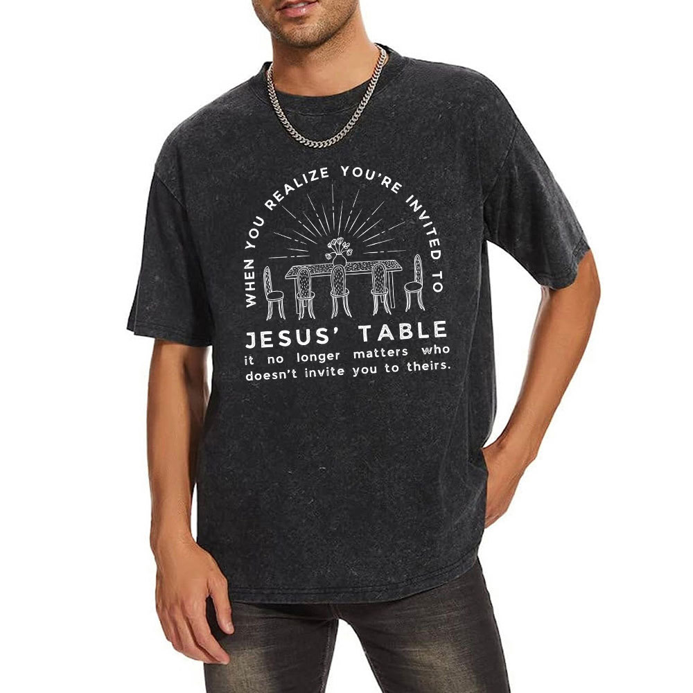 When You Realize You're Invited To Christian Washed T-Shirt