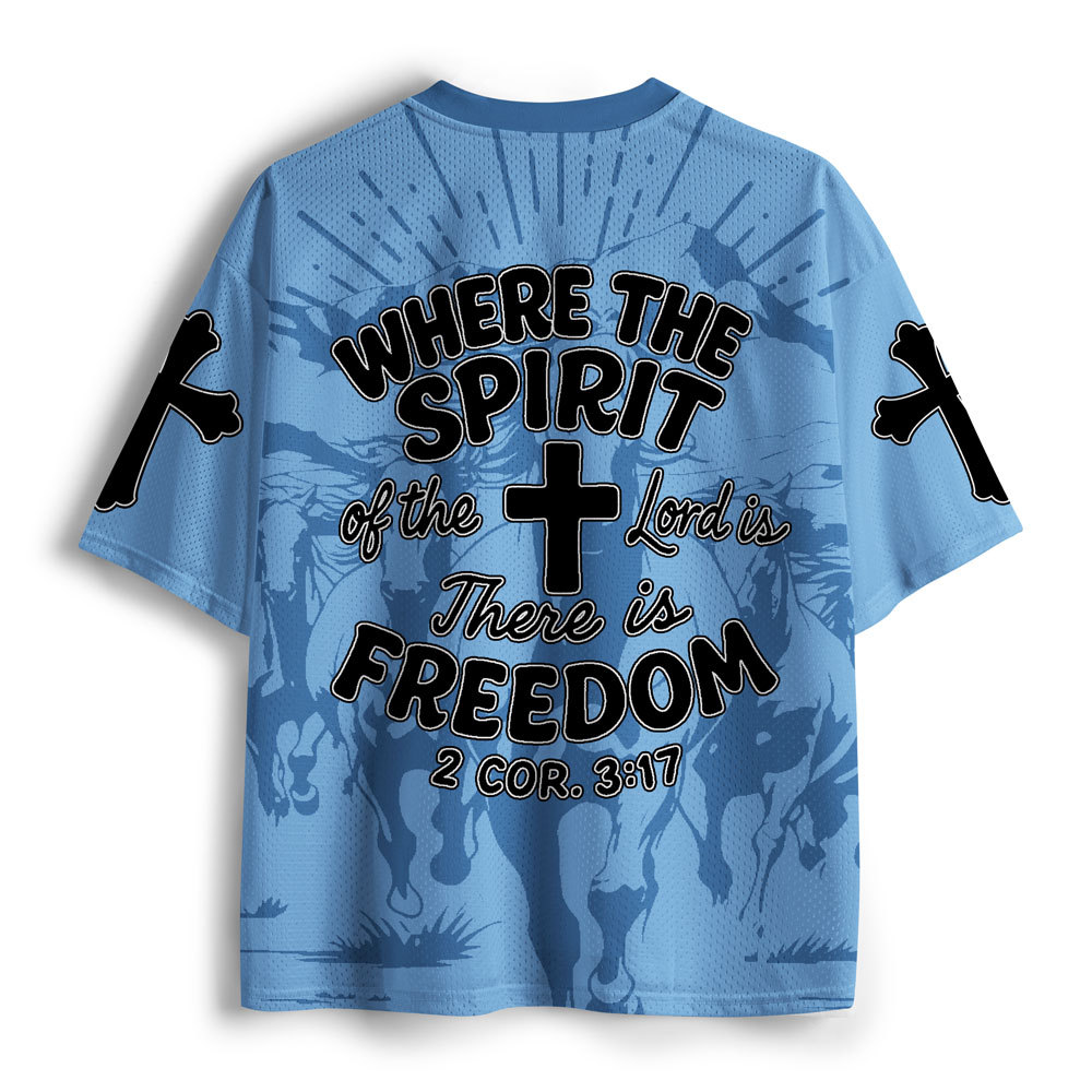 Where The Spirit Is There Is Freedom Christian Mesh Jersey