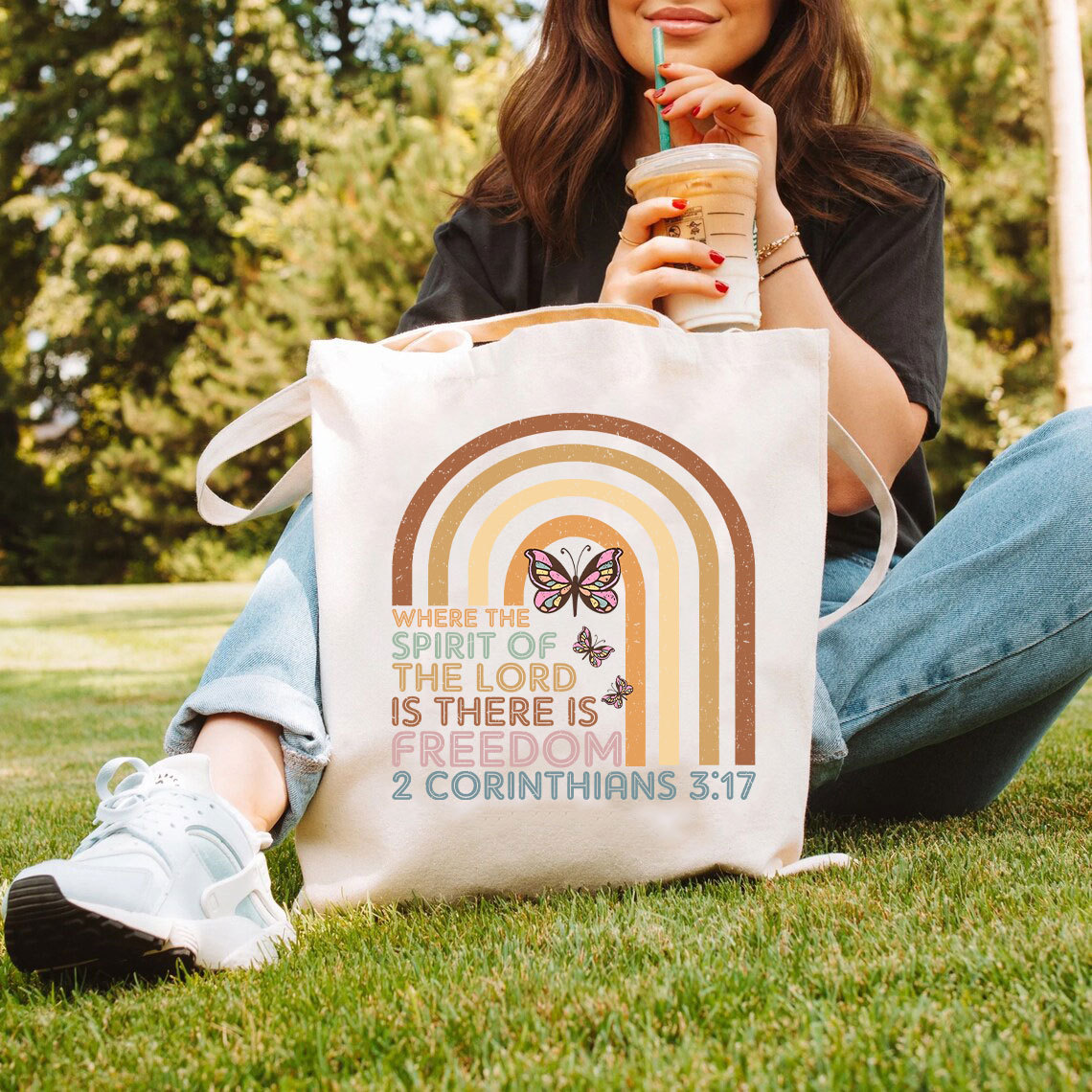 Where The Spirit Of The Lord Christian Tote Bag